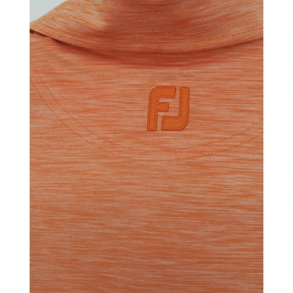 FootJoy Mens‎ ProDry Golf Polo Shirt Orange Space Dye Ocean City Logo Small S